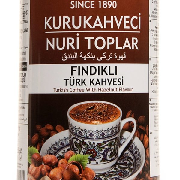 Nuri Toplar Türk Kahvesi Fındıklı 250 Gr Teneke Kutu
