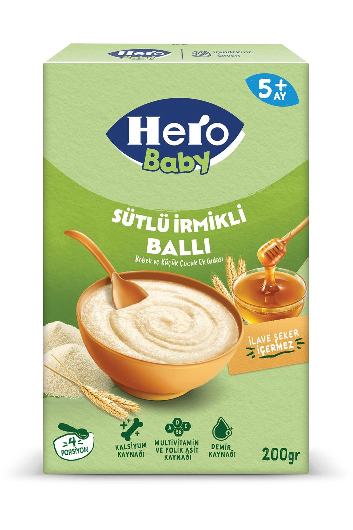 1_org_zoom-209.jpg Hero Baby Sütlü İrmikli Ballı Kaşık Mama 200g - Görsel 1