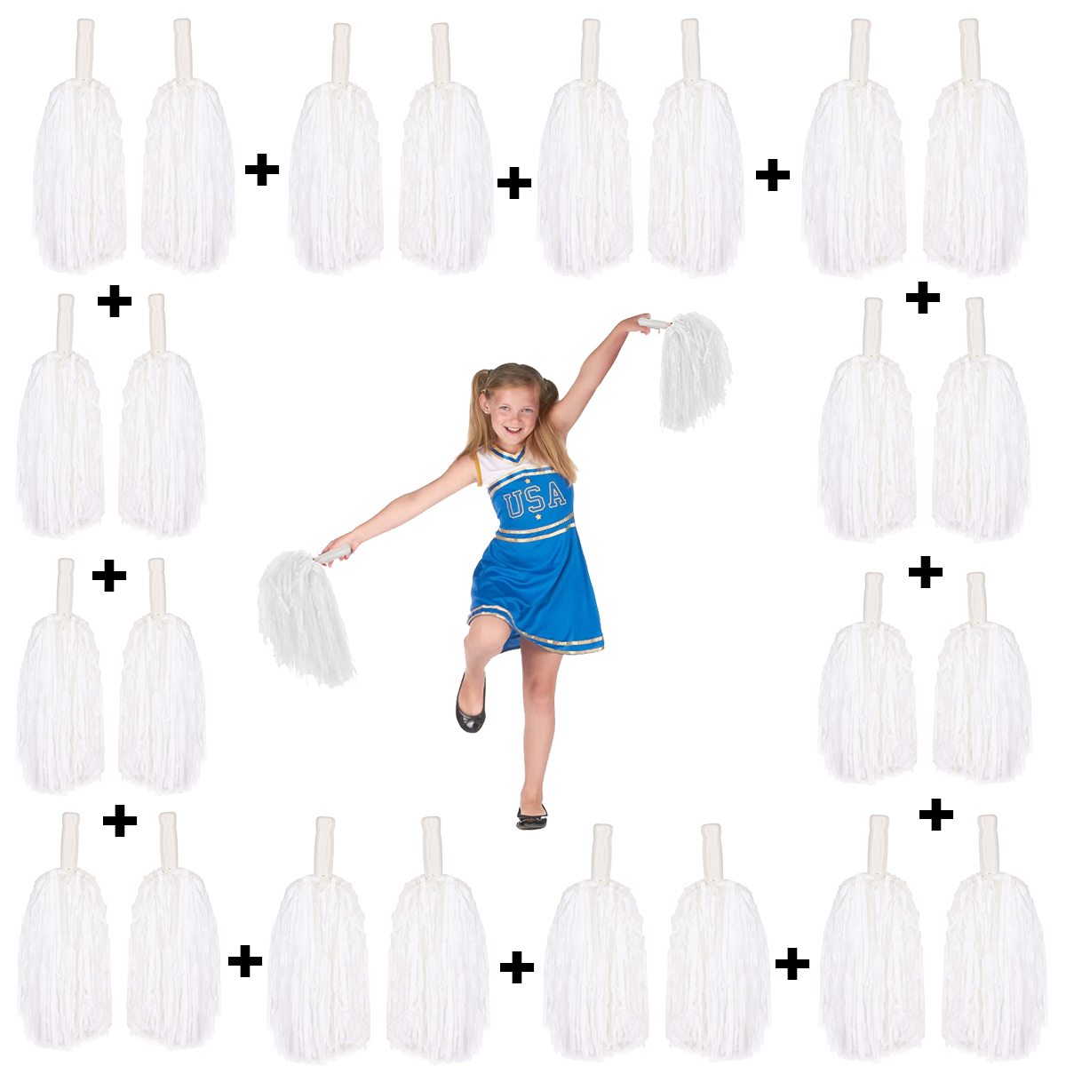 10-cift-20-adet-beyaz-renk-23-nisan-19-mayis-29-ekim-okul-go-resim-4566 12 Çift Beyaz Gösteri Ponponu (24 Adet) - Görsel 1