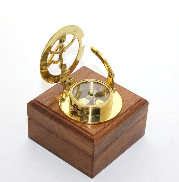 202825 Ahşap Kutulu Pusula Model 10 - Görsel 1