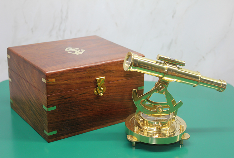 21896 Ahşap Kutulu Pusulalı Dürbün Büyük Boy - Görsel 1