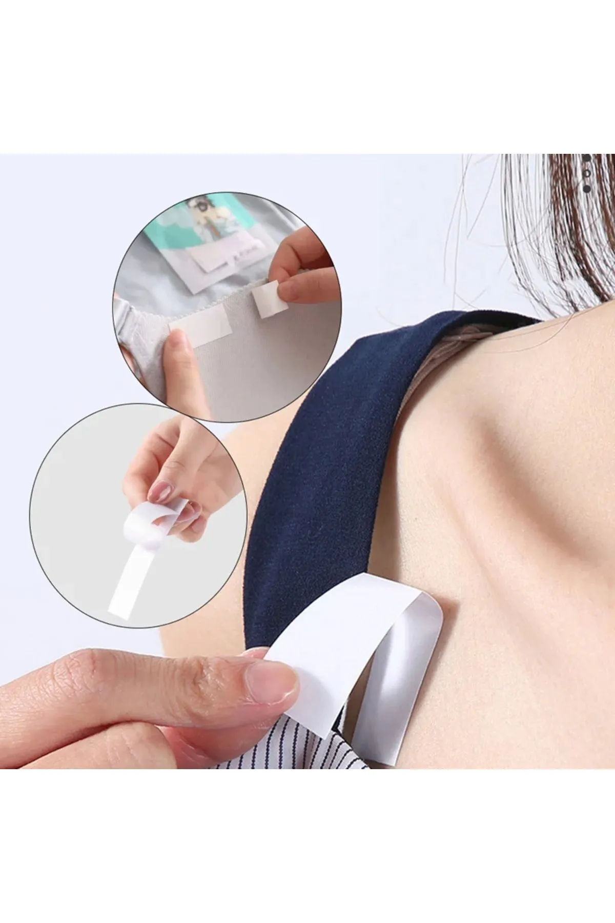 24242417194-1 Çift Taraflı Vücut Kıyafet Sabitleme Bantı - Görsel 1