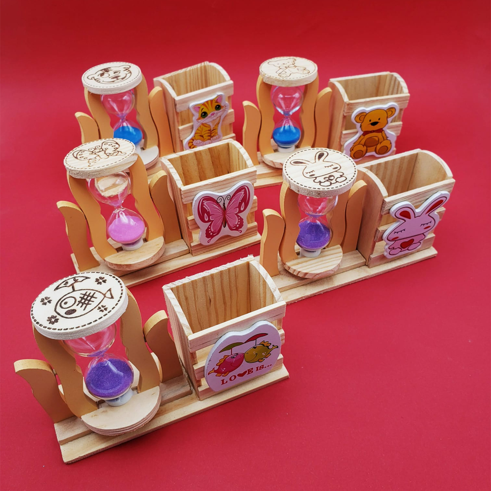 24242449348-1 Kum Saati Kalemlik Kutulu - Görsel 1