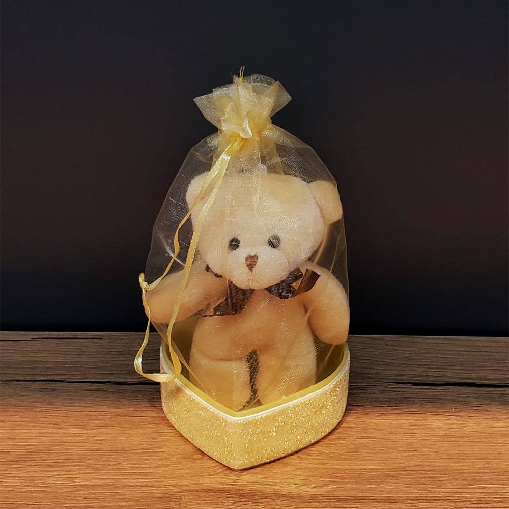 24242451604-1 Hediyelik Kese İçinde Ayıcık - Görsel 1