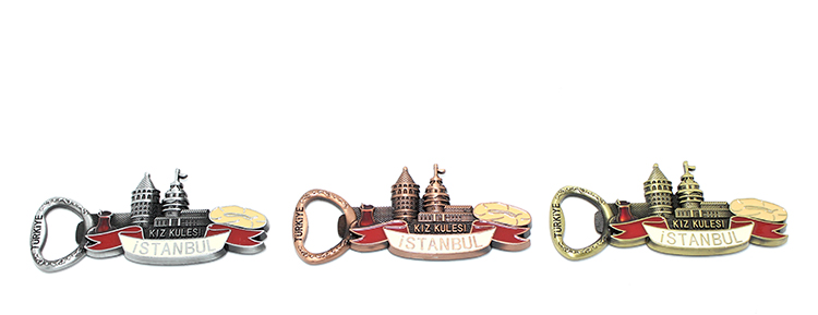 2alk84 Metal İstanbul Temalı Yöresel Magnet Açacak Model 3 - Görsel 1