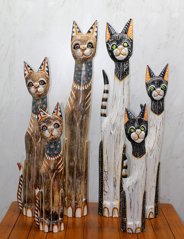 311220253 Ahşap 3'lü Kedi Seti 1 Metre Model 3 - Görsel 1