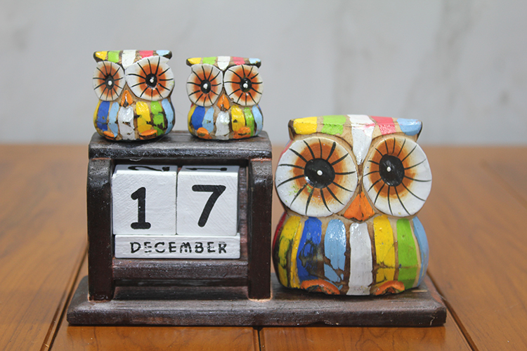 311220314 Ahşap Baykuş Takvim Model 2 - Görsel 1