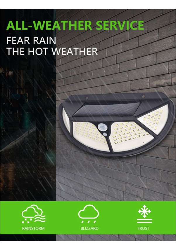 4-2 Fonksiyonel Sensörlü 102 Ledli Solar Bahçe Lambası - Görsel 1