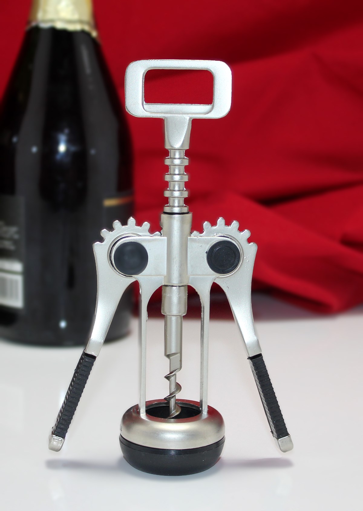 6aly494 Paslanmaz Çelik Tirbuşon Şarap Açacağı Model 4 - Görsel 1