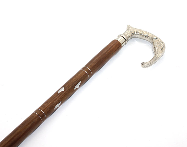 9144d Fil Başlıklı Pirinç Baston - Görsel 1