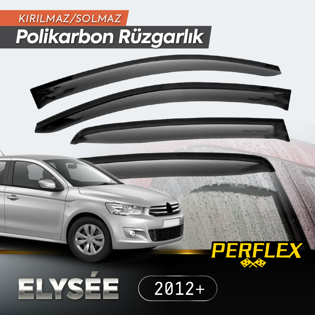 CTROEN-elysee Perflex Polikarbon Kırılmaz Rüzgarlık V2 Mugen Fiat Fiorino 2007+ - Görsel 1