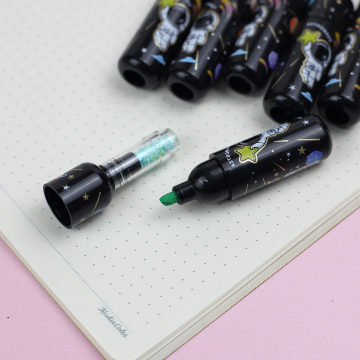 IMG_0138 Astronot Fosforlu Kalem Seti - Görsel 1