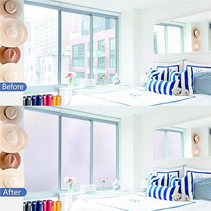 IMG_1054 UV Engelleyici Buzlu Cam Filmi 2 Metre x 60 Cm. - Görsel 1