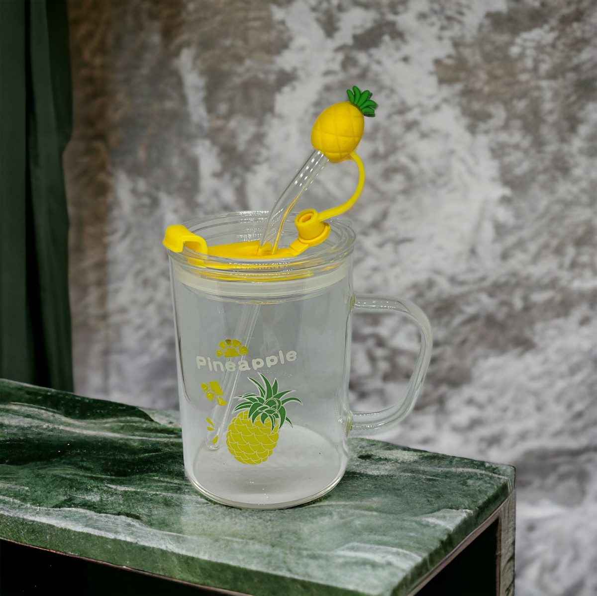 PhotoRoom_20240126_151824 Ananas Tasarımlı Kupa Bardak - Görsel 1