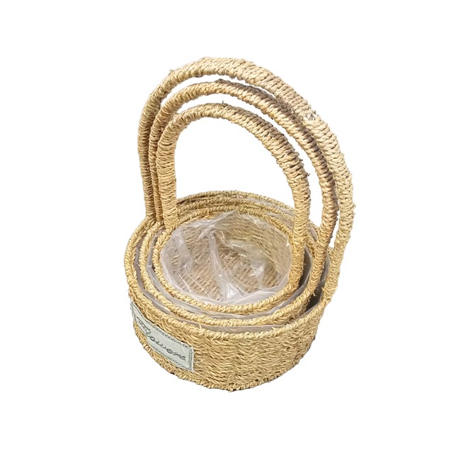 Screenshot_3 Yuvarlak Doğal Hasır Sepet Seti - 3'lü - Görsel 1