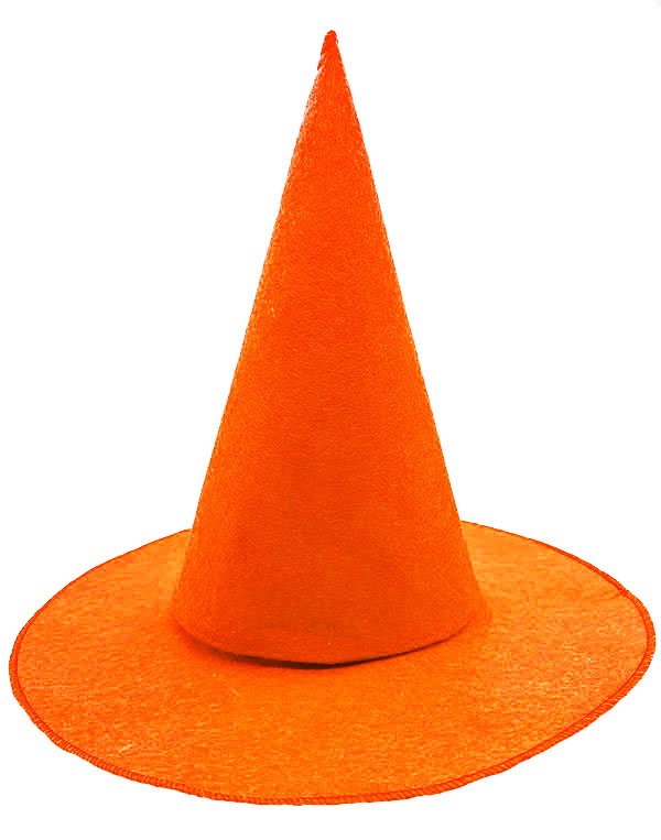 Turuncu-Renk-Kece-Cadi-Sapkasi-Y-resim-4334 Turuncu Keçe Cadı Şapkası - Görsel 1