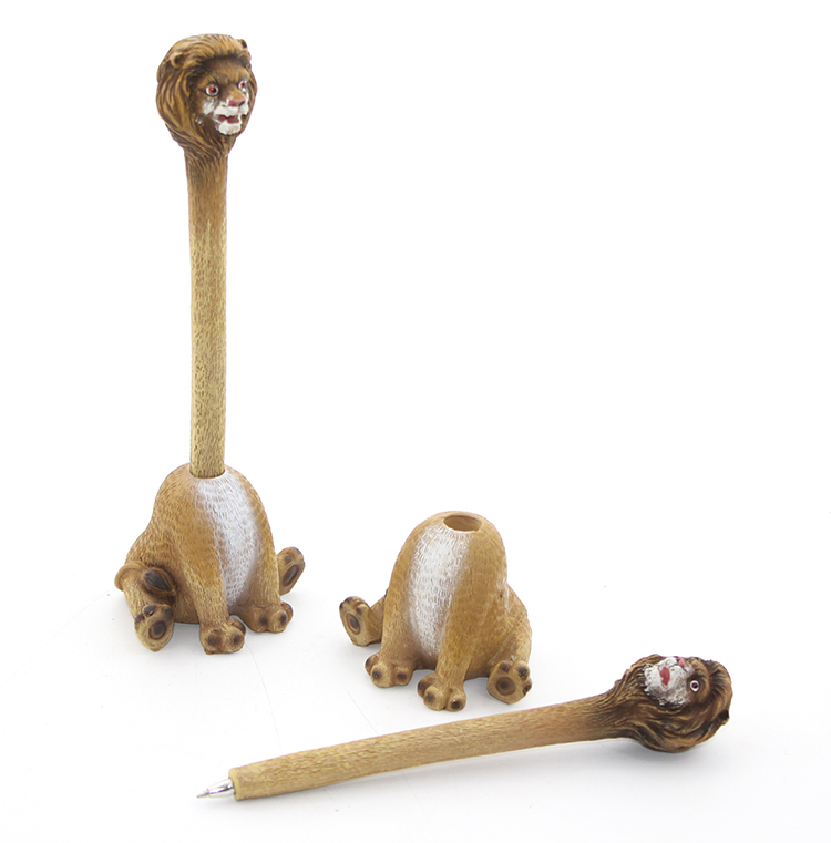 aalk2433 Polyester Aslan Tükenmez Kalem - Görsel 1