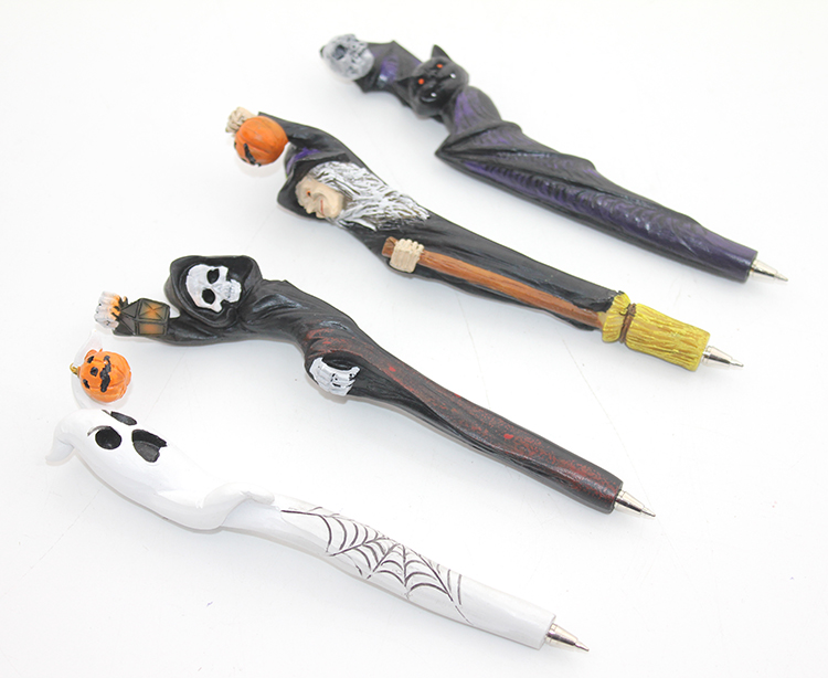 aalk2447 Polyester Tükenmez Kalem Cadılar Bayramı Temalı - Görsel 1