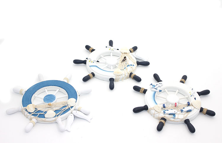 aalk2464 Ahşap Marin Duvara Asmalı Dümen - Görsel 1