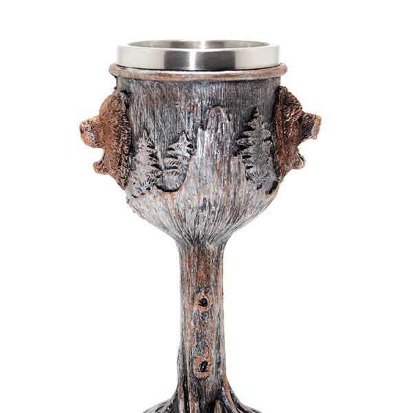 Ayı Tasarımlı Paslanmaz Çelik Kadeh Bardak