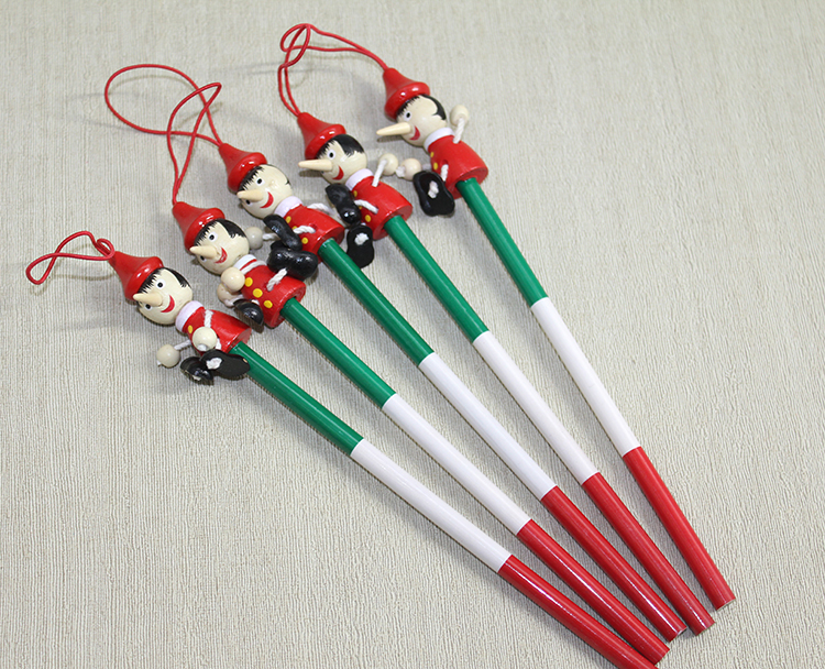 alk1214 Ahşap Pinokyo Kurşun Kalem - Görsel 1