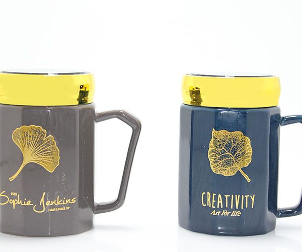 Ayna Kapaklı Porselen Kupa Bardak