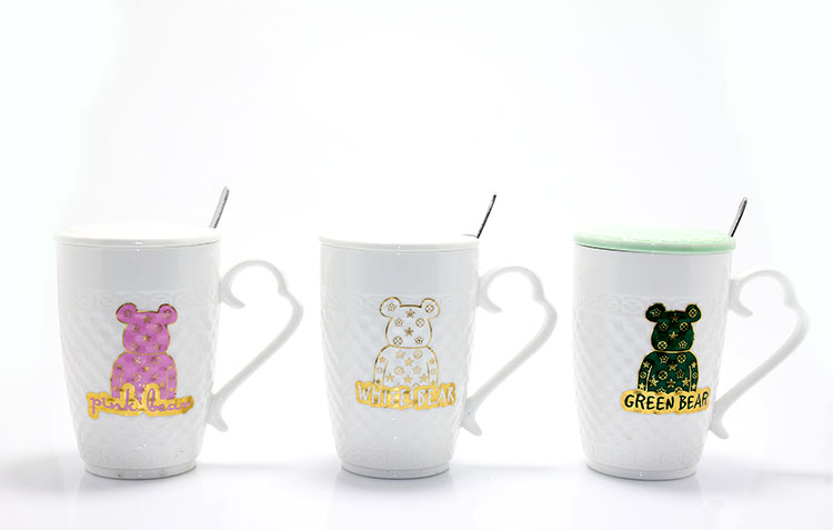 alk1279 Ayıcık Tasarımlı Porselen Kupa Bardak - Görsel 1