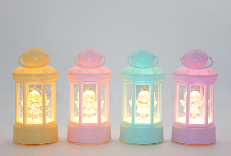 alk1653 Melek Figürlü Işıklı Kar Küresi - Görsel 1