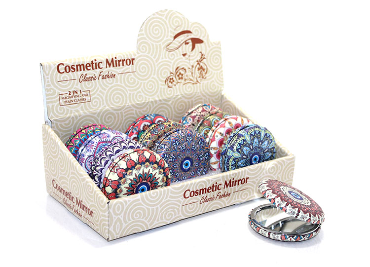 alk1864 Yuvarlak Taşlı El Aynası - Görsel 1