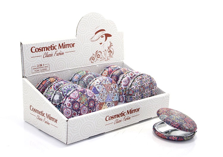 alk1866 Yuvarlak Taşlı El Aynası Kalın - Görsel 1