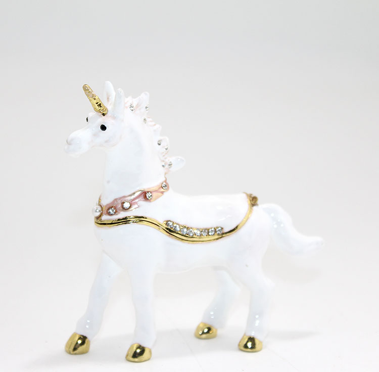alk1927 Swarovski Taşlı Tekli Unicorn Figürü - Görsel 1
