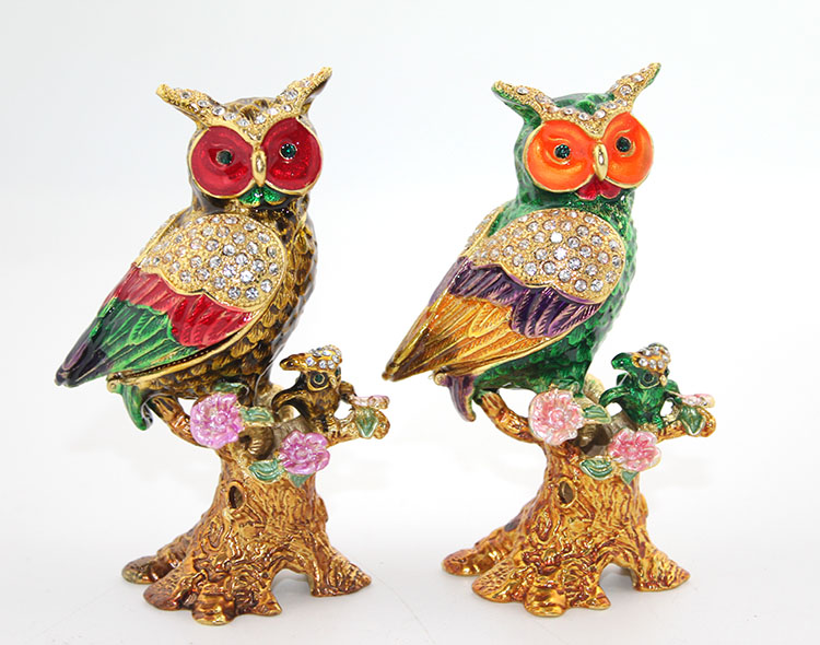 alk1929 Swarovski Taşlı Tekli Baykuş - Görsel 1