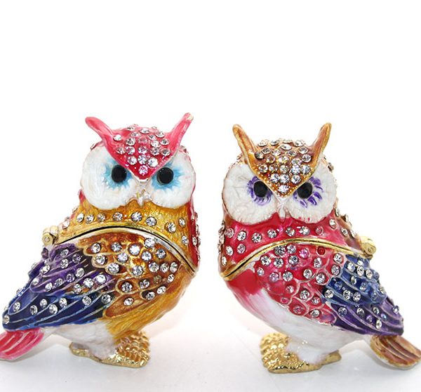 Swarovski Taşlı 2'li Baykuş Seti