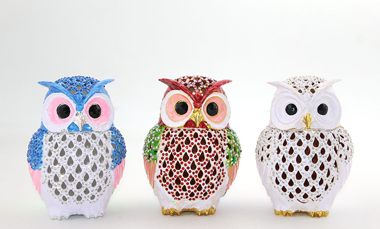 alk2054 Swarovski Tekli Baykuş Model 2 - Görsel 1