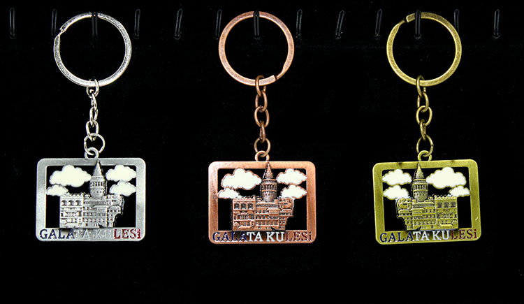 alk2210 Metal Galata Kulesi Anahtarlık Model 1 - Görsel 1