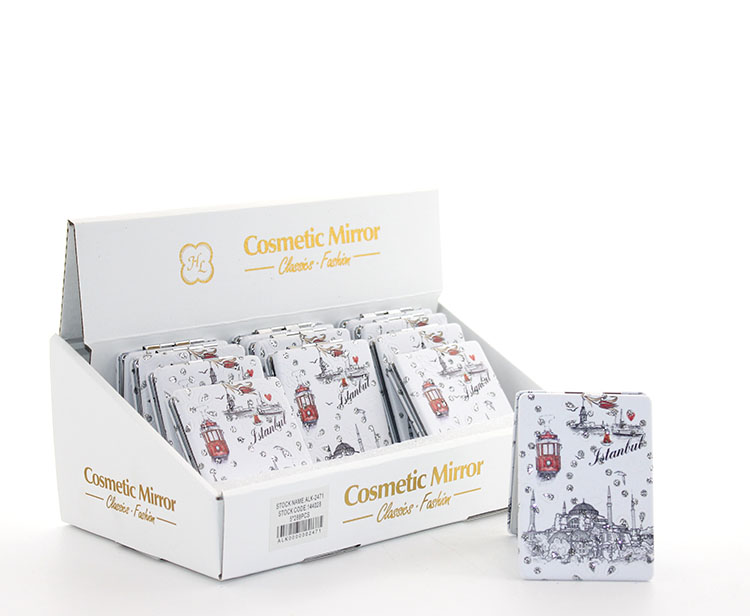 alk2471a Taşlı İstanbul Tasarımı El Aynası İnce Model 26 - Görsel 1