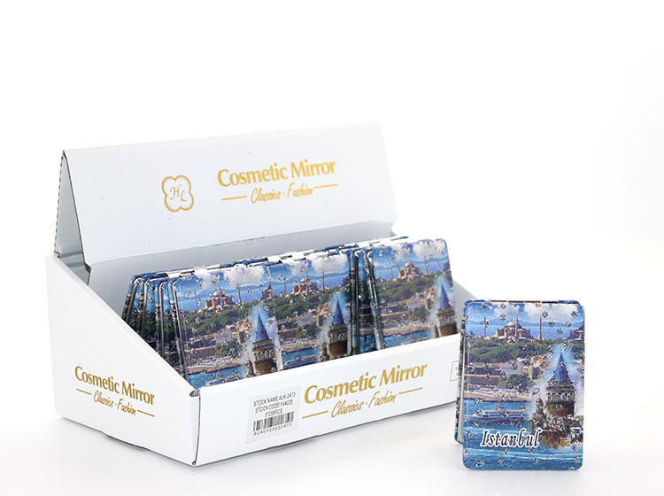 alk2473a Taşlı İstanbul Tasarımı El Aynası İnce Model 17 - Görsel 1