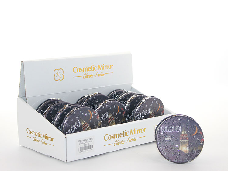 alk2480 Taşlı İstanbul Tasarımı El Aynası İnce Model 22 - Görsel 1