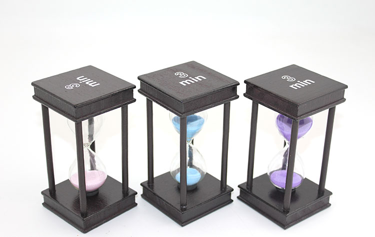 alk2495 Ahşap Kum Saati 3 DK - Görsel 1