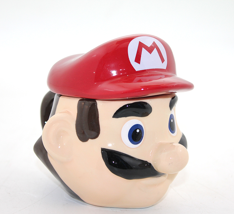 alk2559 Porselen Süper Mario Kupa Bardak - Görsel 1