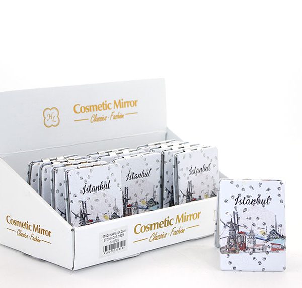 Taşlı İstanbul Tasarımı El Aynası İnce Model 13