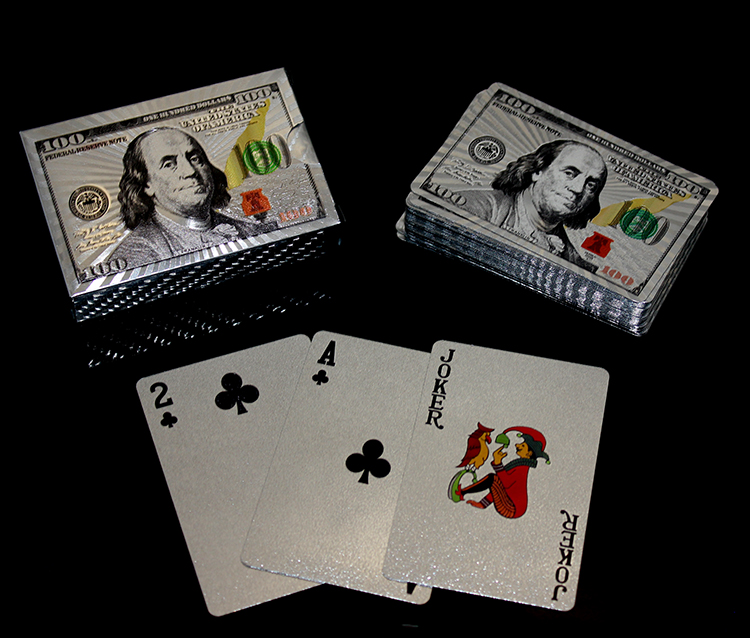 alk2810 Gümüş Dolar Oyun Kartı - Görsel 1