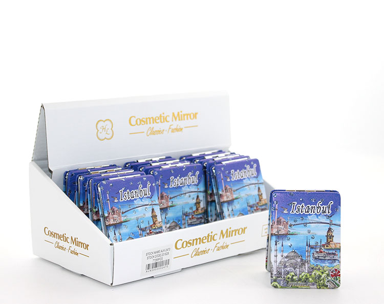 alk2915 Taşlı İstanbul Tasarımı El Aynası İnce Model 7 - Görsel 1