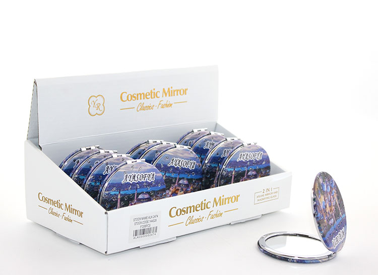 alk2919 Taşlı İstanbul Tasarımı El Aynası İnce Model 11 - Görsel 1