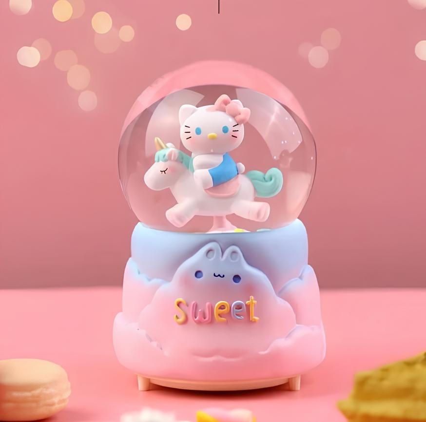 alk3041 Hello Kitty Işıklı Müzikli Kar Küresi Orta Boy Model 3 - Görsel 1