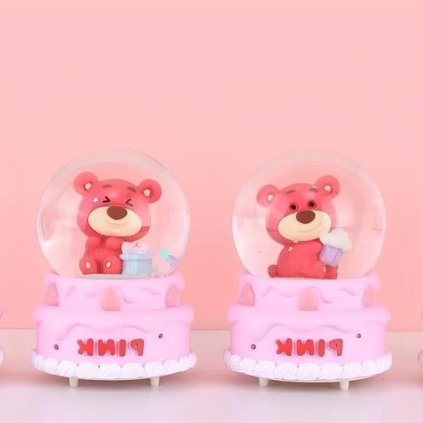 Ayıcıklı Işıklı Kar Küresi 7 Cm