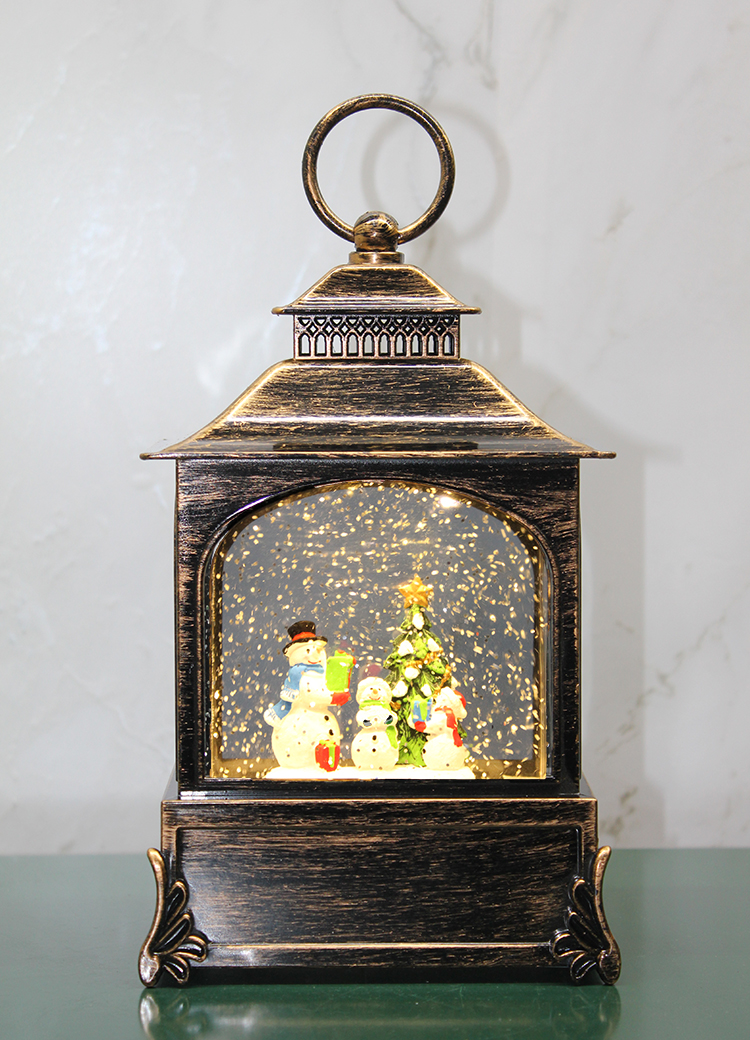 alk3214 Yılbaşı Temalı Işıklı Müzikli Kar Küresi Model 3 - Görsel 1