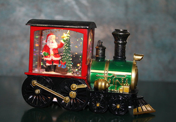 alk3220 Trenli Yılbaşı Işıklı Kar Küresi Model 1 - Görsel 1