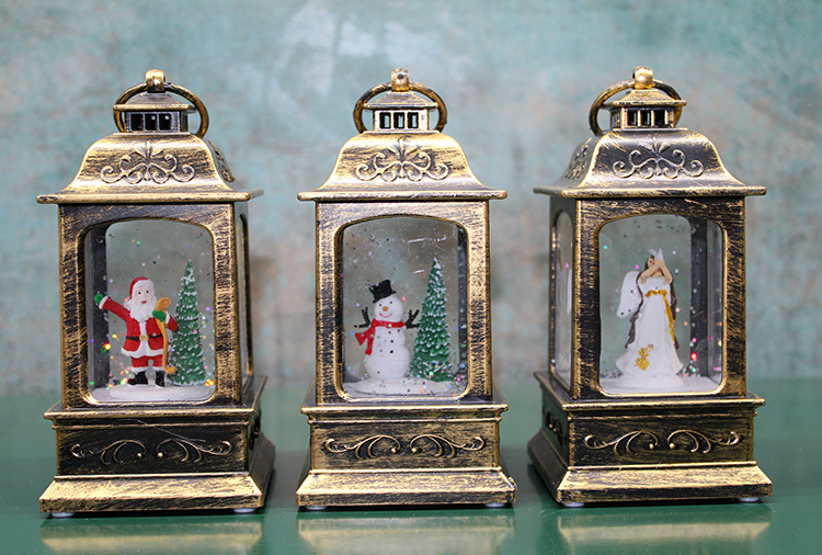 alk3223 Yılbaşı Temalı Işıklı Müzikli Kar Küresi Model 1 - Görsel 1