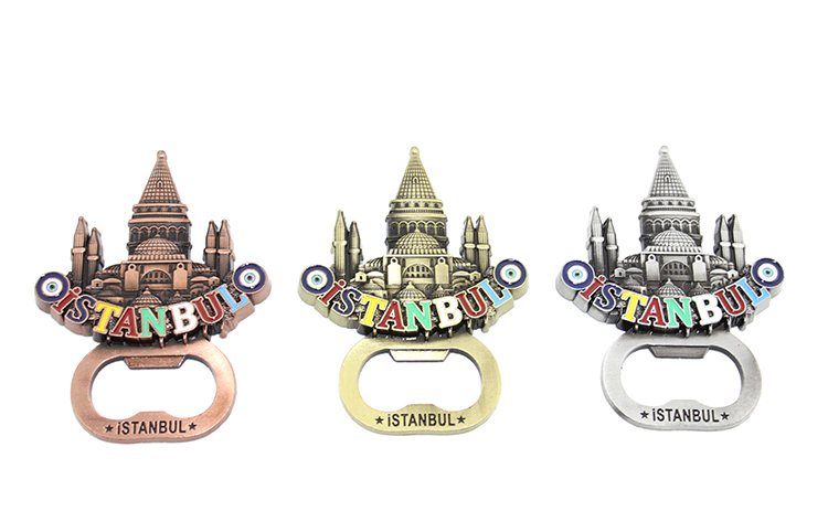 alk3330 İstanbul Temalı Metal Magnet Ve Açacak - Görsel 1